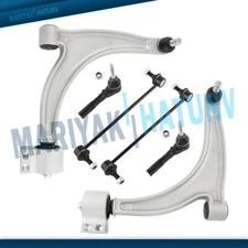 Front Lower Control Arms + Tie Rod Ends + Sway Bars For Chevy Malibu Pontiac G6