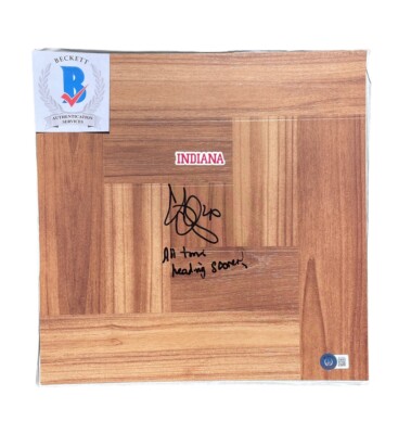 Calbert Cheaney Signed Floorboard Indiana Hoosiers Auto ALL TIME SCORING LEADER!
