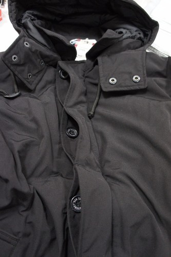 Ben Sherman $300 men real down Soutien collar hooded coat parka Black Olive S-XL - Picture 7 of 30