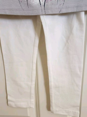 NEW Gymboree Girls 2pcs Winter Set Size XS(4) Gray Top White Pants - Picture 4 of 5