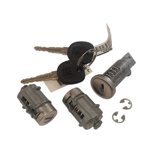 Ignition Cylinder & Door Lock Set For Buick Cadillac Chevrolet 08-17 w/2 GM Keys - Picture 3 of 9