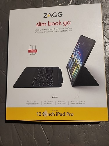 ZAGG 103302111 Apple iPad Keyboard and Folio Case for 2019 Apple iPad Pro 12.9