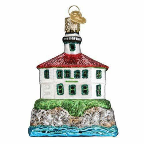 OLD WORLD CHRISTMAS CAPE MAY LIGHTHOUSE GLASS CHRISTMAS ORNAMENT