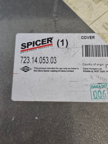 Spicer 723.14.053.03 Cover Wacker Neuson 1000107392 Wheel Dumper DW DV 20 30 45 - Picture 3 of 8