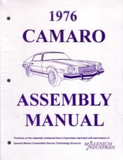 1976 Chevrolet Camaro Assembly Manual Book Rebuild Instructions Illustrations