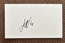 Aleksandar Mitrovic Hand Signed 5&rdquo;x 3&rdquo; Index Card, VGC