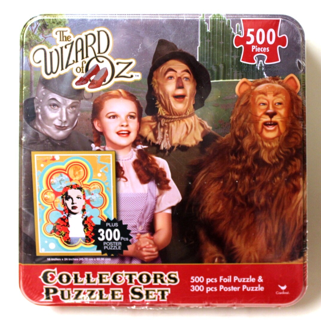 The Wizard of Oz Collector's 2 Puzzle Set in Tin Box Sealed