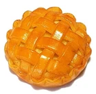 10 Dollhouse Miniature Whole Baked Sweet Pies * Doll Mini Bakery Pie Food Set