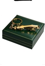 24ct GOLD PLATED Jaguar Keyring With Luscious Box 2CX-3 CX-5 CX-30 CX-60 M