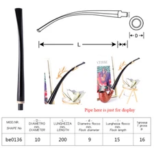 3pcs Long Stem Tobacco Pipe Mouthpiece Replacement Fit Churchwarden Smoking Pipe