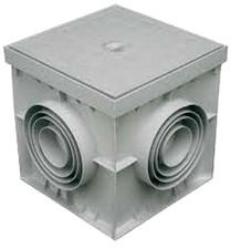 POZZETTO IN PVC TOMBINO CAVI ELETTRICI E IDRO COMPLETO DI COPERCHIO 30X30