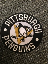 Pittsburgh Penguins Vintage Embroidered Iron On Patch Awesome  Patch 3.75” NHL