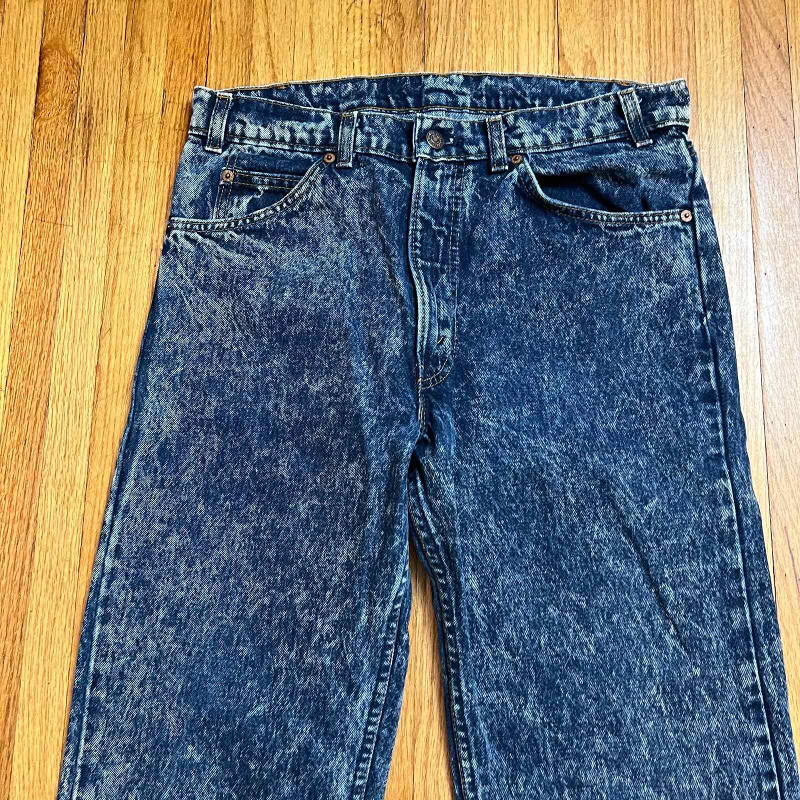 Levis Vintage Jeans Mens 34 X 36 Acid Wash Orange Tab… Gem