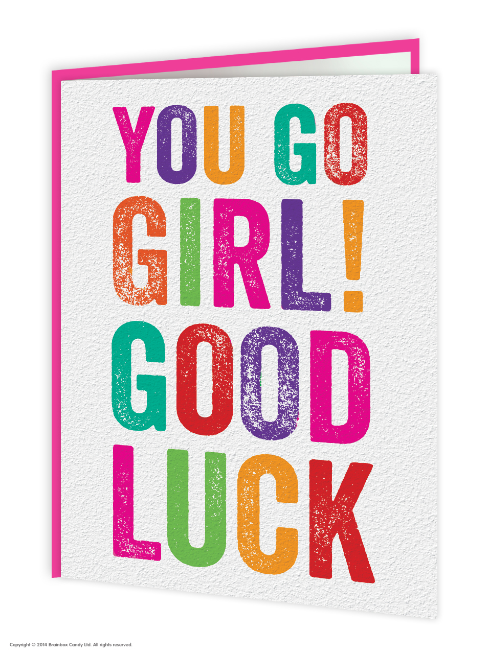 Good Luck Greetings Card Funny Witty Comedy Humour Go Girl Novelty Cheeky Joke