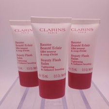 LOT OF 3 Clarins Beauty Flash Balm Radiance Tightens .5oz ea Sealed