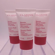 LOT OF 3 Clarins Beauty Flash Balm Radiance Tightens .5oz ea Sealed 