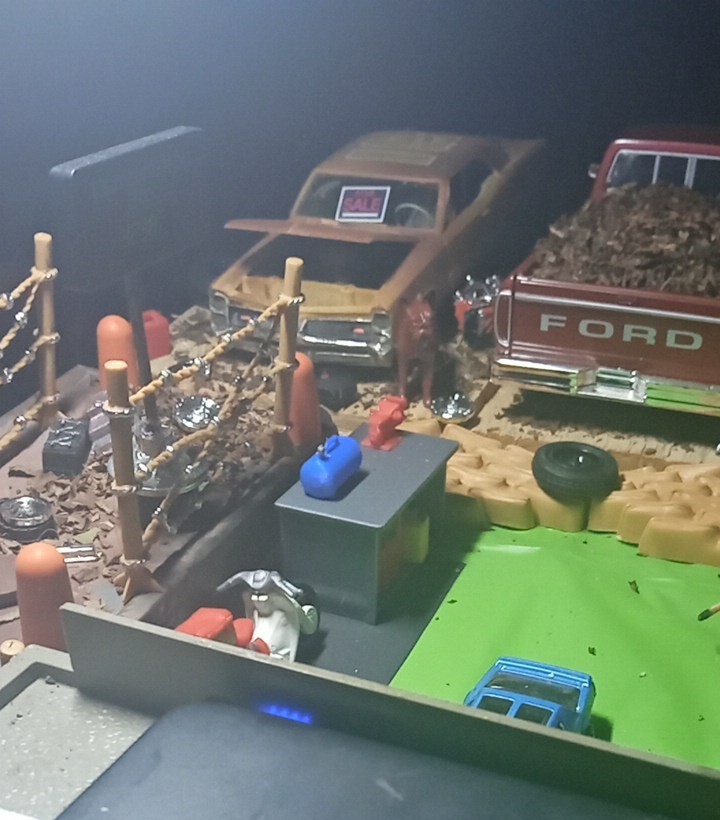 model car junkyard diorama eBay