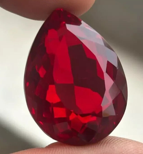 AAA+ Large Red Topaz 65.60 Ct. Pear Cut Loose Gemstone For Ring & Pandent Gifts - Picture 3 of 6