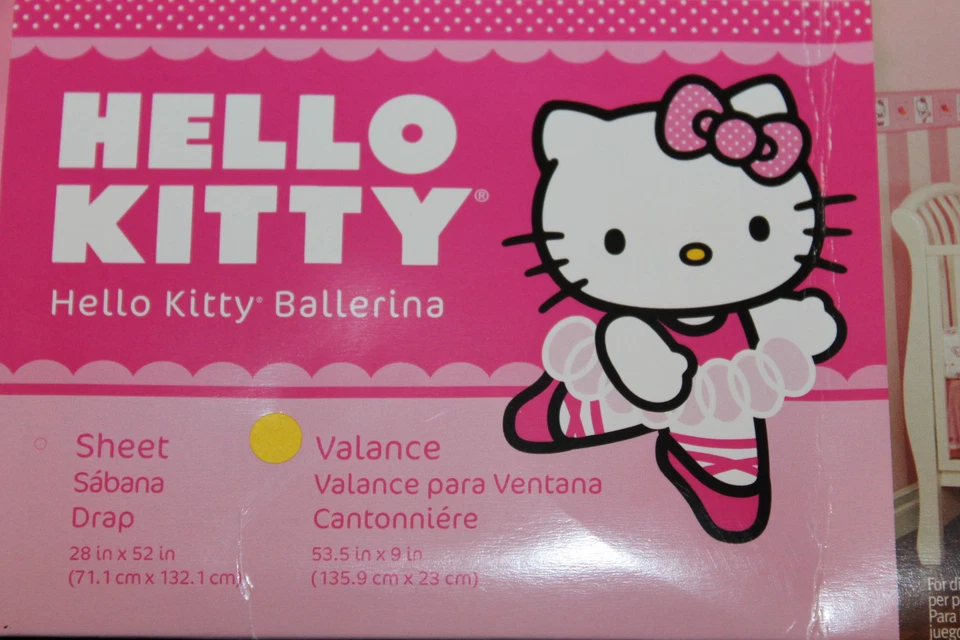 Hello Kitty балерина окно балдахин 53,5 x 9 розовый девочек декор новый в упаковке - Изображение 3 из 4