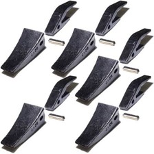 Titan Attachments Bucket Teeth Assembly 23TF Set of 5 Medium Wear Weld On Shank