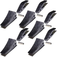 Titan Attachments Bucket Teeth Assembly 23TF Set of 5 Medium Wear Weld On Shank