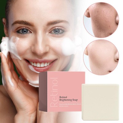 RETINOL BRIGHTENING SOAP Skin Anti-freckle Cleansing Handmade Soap 80g