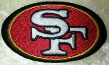 San Francisco 49ers 3.25" Iron On Embroidered Patch ~ Free Tracking!