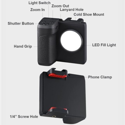 Adjustable Bluetooth Phone Shooting Helper f Enhanced Video and Photo Stability