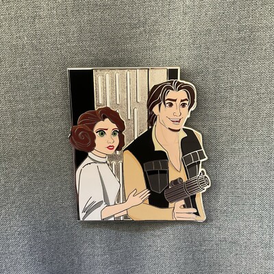 Disney Tangled Rapunzel Eugene Leia Han Solo Star Wars Crossover Fantasy Pin