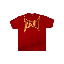 TAPOUT Men's Maroon/Gold College Tee RRP �25