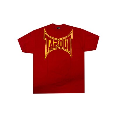 TAPOUT Herren weinrot/gold College T-Shirt UVP £25
