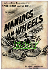 Speedway Maniacs on Wheels (Jolly Swagman Movie) A4 Size Aged Poster Print