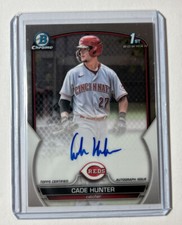 2023 Bowman Chrome Cade Hunter 1st Prospect Auto Autograph
