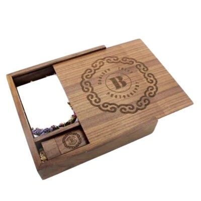Personalised Wooden Usb with Photo Box, 32GB USB * Special Day Memories *