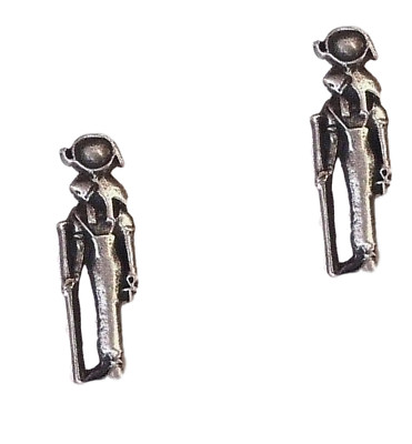 2 x Sekhmet Ägyptische Handarbeit aus englischem Zinn Pin Anstecker - HIN - 1464