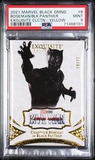 2021 UD Marvel Black Diamond Black Panther #8 PSA 9 19/23 Exquisite YELLOW