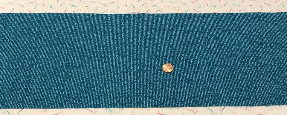 Striped Tonal Teal * Black Vines * Cranston Print Works * 100% Cotton * 8"x 22" - Image 3 of 4