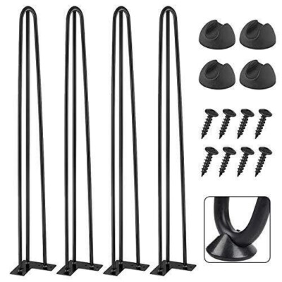 EconoHome Metal Hairpin Legs 34 inch  Heavy Duty Furniture Legs