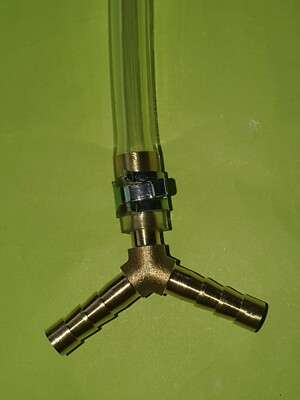 Motorrad Messing Benzin Kraftstoff Splitter Y T Stück 6mm Ethanol E5 E10 beständig