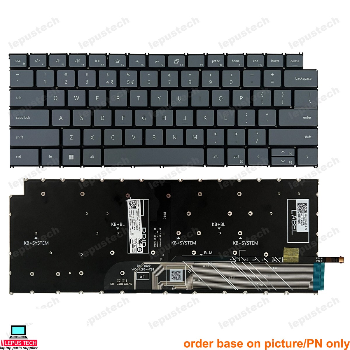 Dell Inspiron 14 5440 5441 5445 7440 7441 7445 7460 blue backlit
