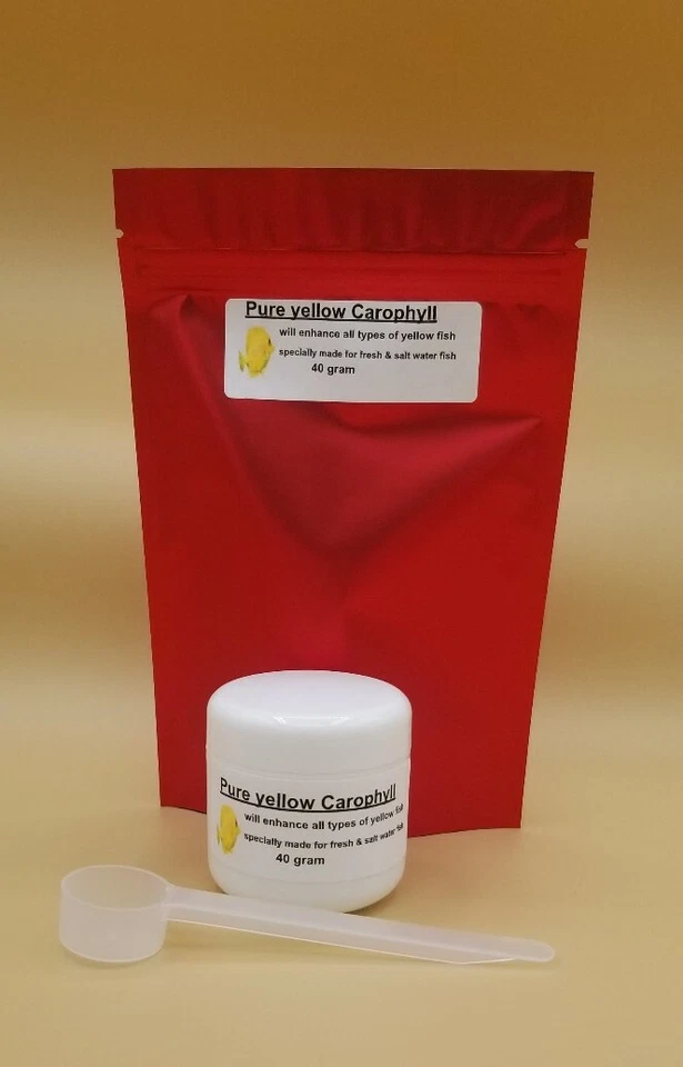 Fish formula 40 gr pure yellow carophyll specially made to enhance yellow fish