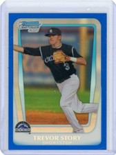2011 Bowman Chrome Blue Refractor Prospects #BDPPP-84 Trevor Story No 137 of 199