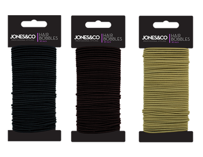 Thin Hair Bobble Bands Ponytail Pigtail Snag Free Black ...