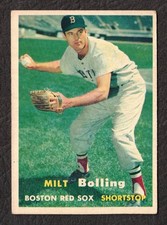1957 Topps Milt Bolling #131 Boston Red Sox VGEX