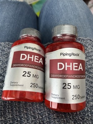 2 DHEA 25mg | 250 Tablets | Dehydroepiandrosterone Supplement | by Piping Rock