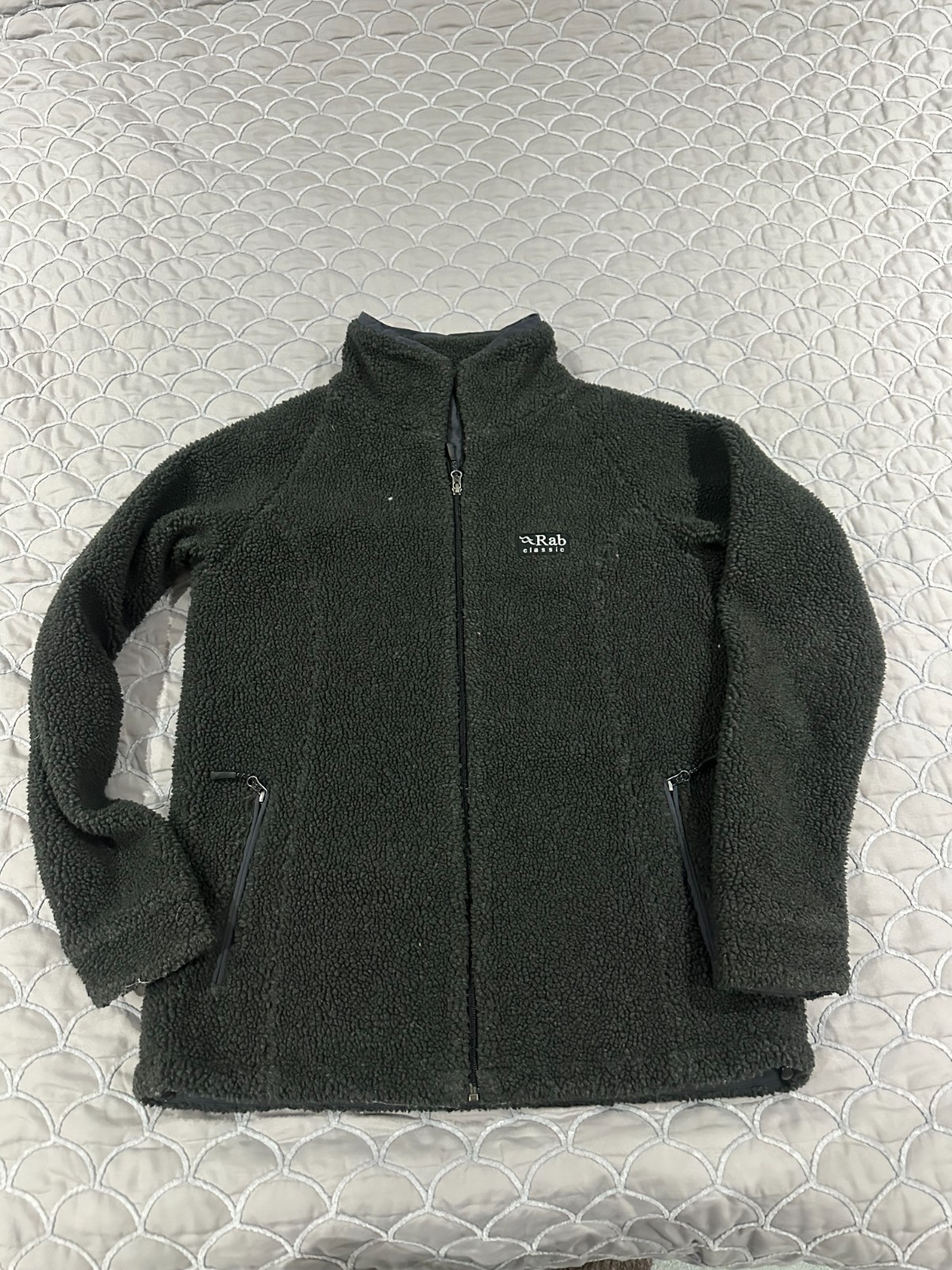Rab Double Pile Jacket Women's Black Fleece Hiking Trekking Outdoor Size UK 16