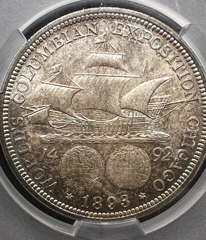 1893 50C Columbian Silver Half CAC MS65 CENTERPIECE your Commemoratives - 25244 - Image 3 of 3