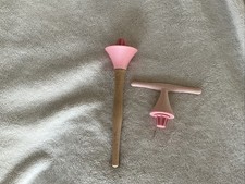 Wooden  Sand Perch For Bird Cage Wood Pet Birds New Without Tags Pink Screw On