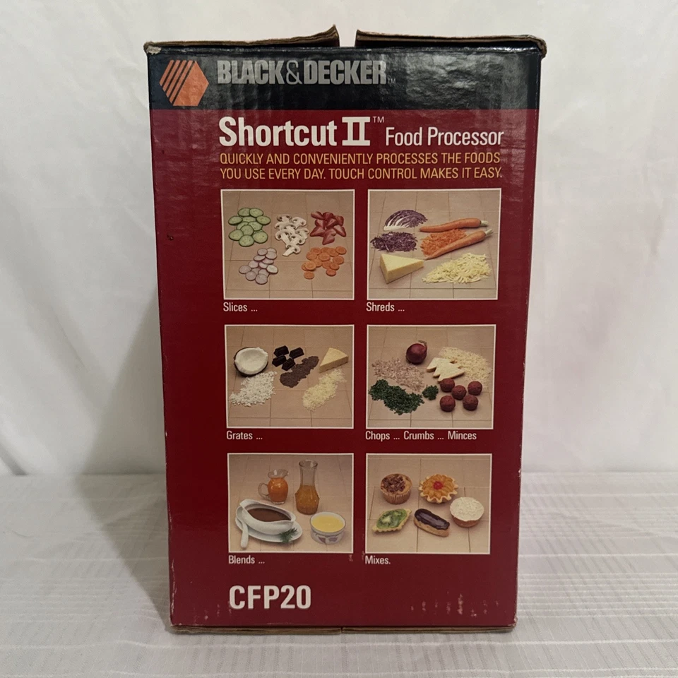 Black & Decker Shortcut II Food Processor CFP20 VINTAGE 1987 BRAND NEW SEALED - Image 3 of 4