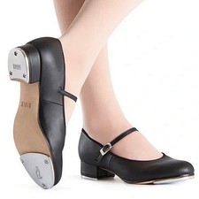 Bloch Women's Black Leather Showtapper Mary Jane Tap Shoe 10.5 NWOB Dance Shoe